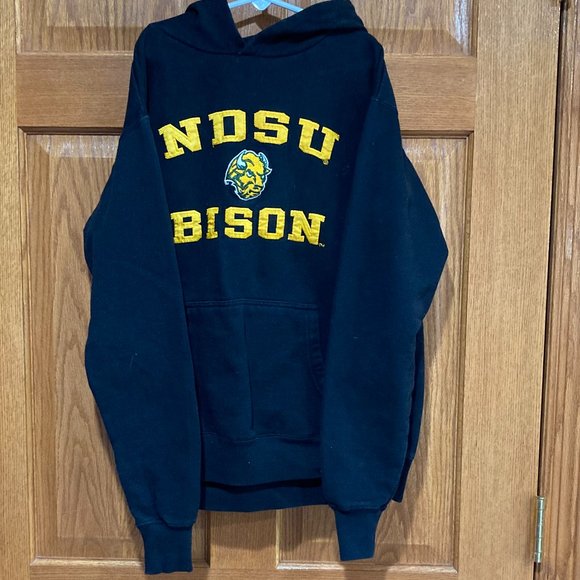 NDSU NORTH DAKOTA STATE UNIVERSITY BISON Youth M 10/12 Black Hoodie Sweatshirt